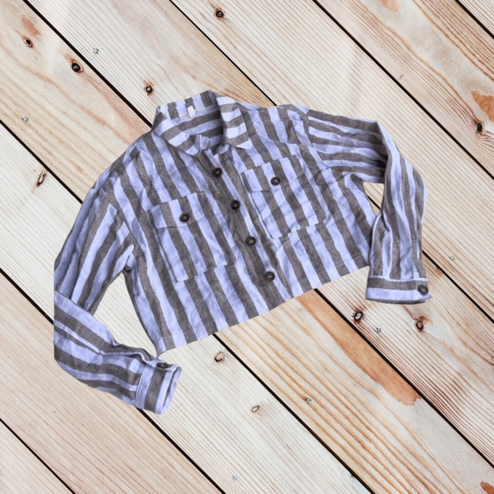 Love Tree juniors L 55% linen top